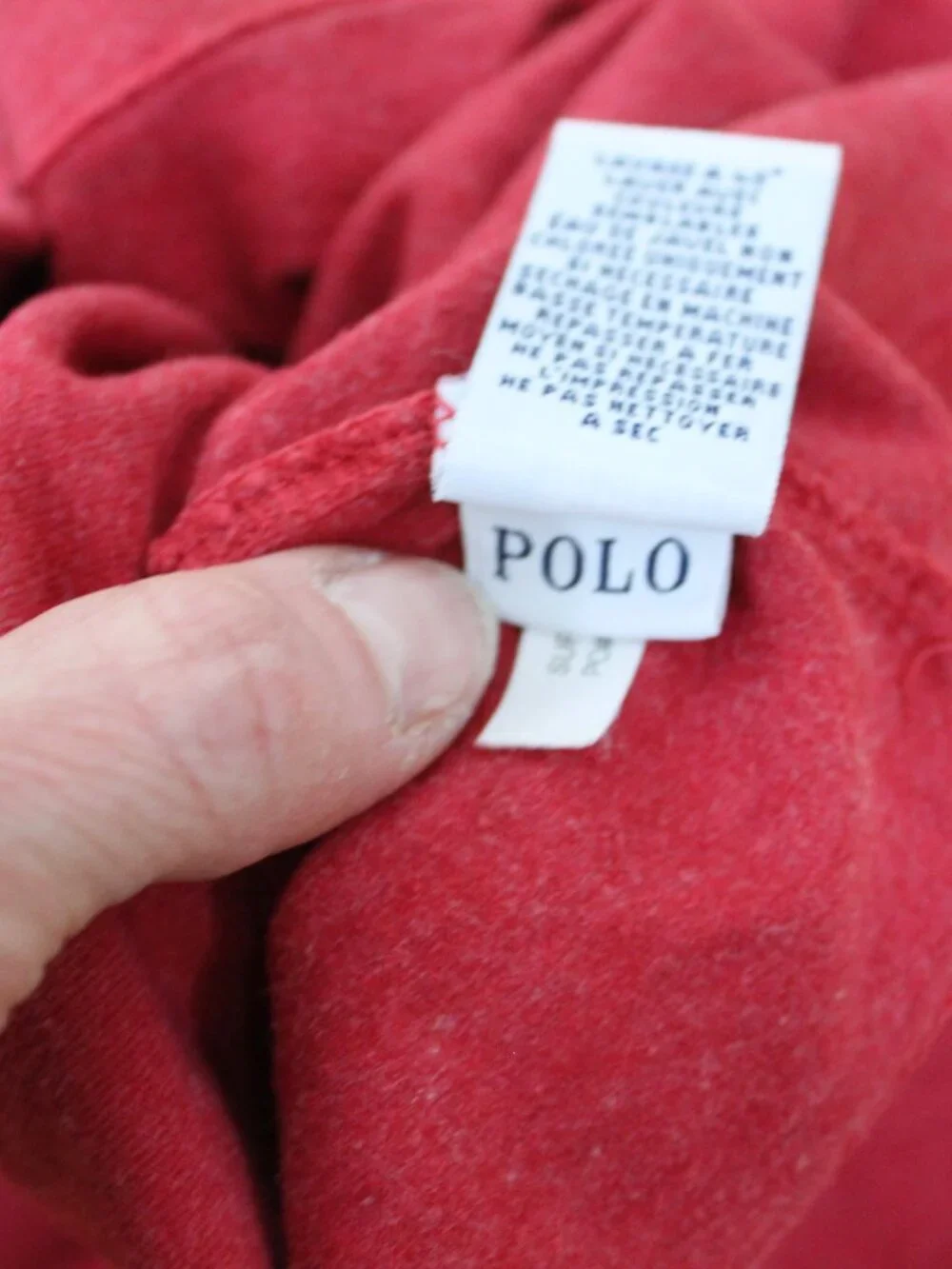 Polo Ralph Lauren Red Long Sleeve T‎ Shirt Size Large